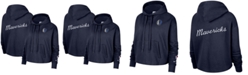 Nike Women's Navy Dallas Mavericks Essential Pullover Cropped Hoodie